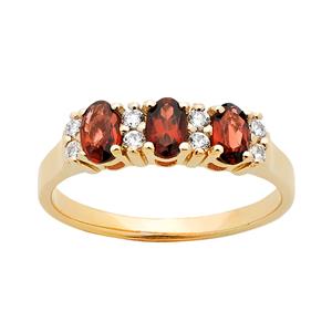 <p>Diamond accented Garnet Ring . Available in Yellow or White Gold with most precious and semi precious gemstones.</p>